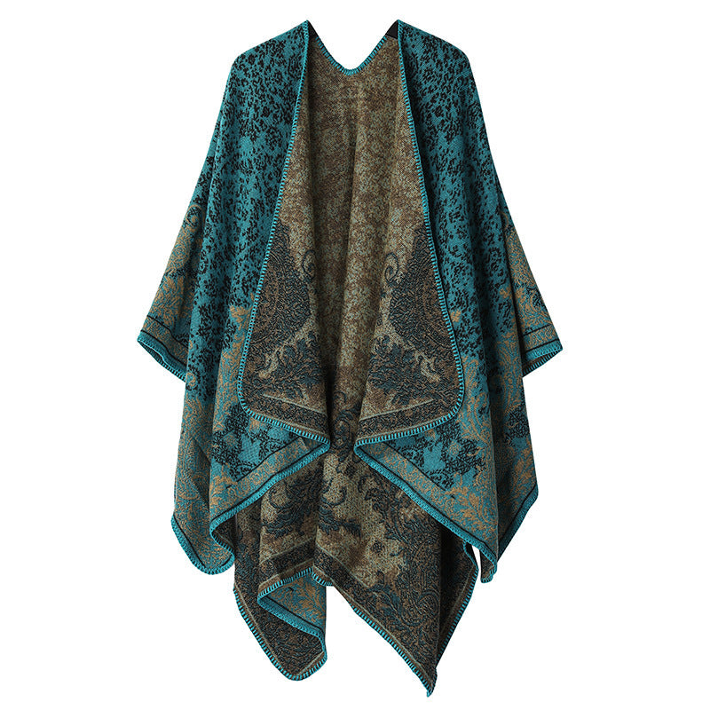 Women's Split Cloak Shawl Classical Style Double-sided Tassel Travel W
 Product information:
 
 Pattern: Graffiti
 
 Color: Court classical-black, court classical-turquoise, court classical-navy blue, court classical-khaki, court classClothing & Apparel for WomenShoparamas.comWomen'