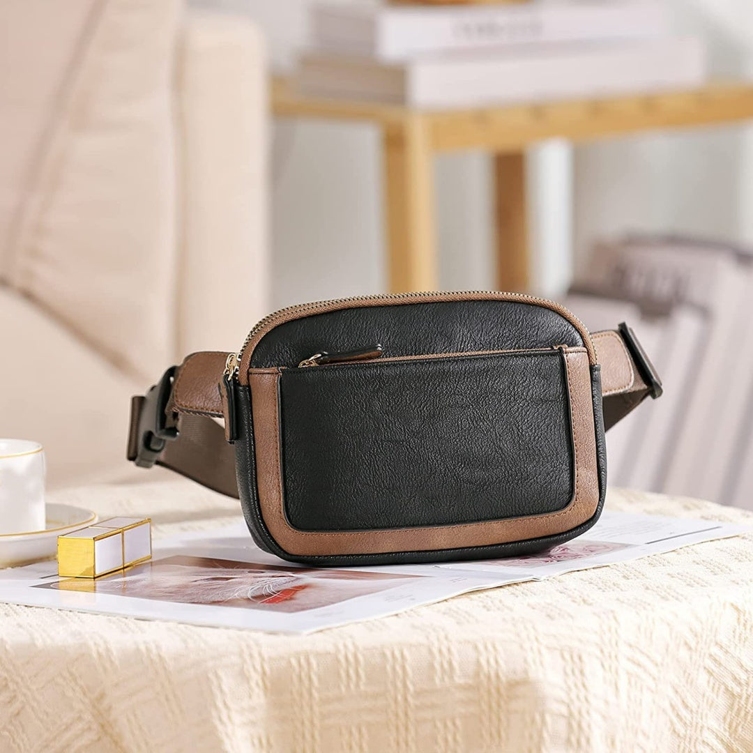 Leisure And Versatile Synthetic Leather Women's Waist Bag