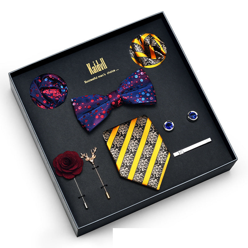 Eight Piece Tie Square Bow Tie Brooch
 
 Product information:
 
 
 Material: polyester yarn
 
 Pattern: color matching
 
 Color: 6001, 6002, 6003, 6004, 6005, 6006, 6007, 6008, 6009, 6010, 6011, 6012, 6Clothing & ApparelShoparamas.comPiece Tie Square Bow Tie Brooch
