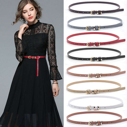 Multi-Color Decorative Dress With Sweater Thin Belt