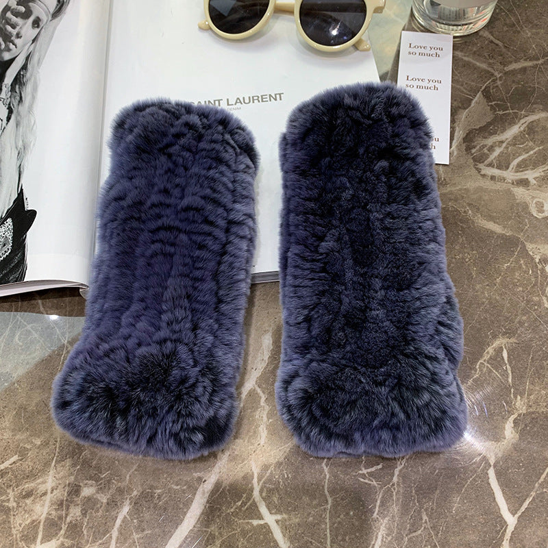 Sweet Warm And Thickened Rex Rabbit Fur Gloves
 Product information:
 
 Fabric name: rabbit fur
 
 Color: red, khaki, black, white, nude pink, beige, gray, flower blue, purple blue, flower yellow pink, dark browClothing & Apparel for WomenShoparamas.comThickened Rex Rabbit Fur Gloves