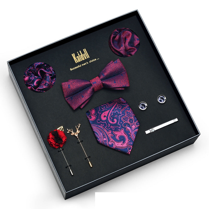 Eight Piece Tie Square Bow Tie Brooch
 
 Product information:
 
 
 Material: polyester yarn
 
 Pattern: color matching
 
 Color: 6001, 6002, 6003, 6004, 6005, 6006, 6007, 6008, 6009, 6010, 6011, 6012, 6Clothing & ApparelShoparamas.comPiece Tie Square Bow Tie Brooch