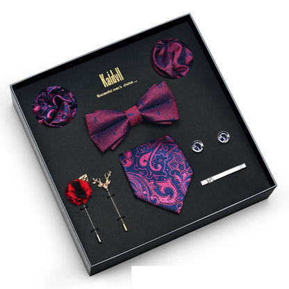 Eight Piece Tie Square Bow Tie Brooch
 
 Product information:
 
 
 Material: polyester yarn
 
 Pattern: color matching
 
 Color: 6001, 6002, 6003, 6004, 6005, 6006, 6007, 6008, 6009, 6010, 6011, 6012, 6Clothing & ApparelShoparamas.comPiece Tie Square Bow Tie Brooch