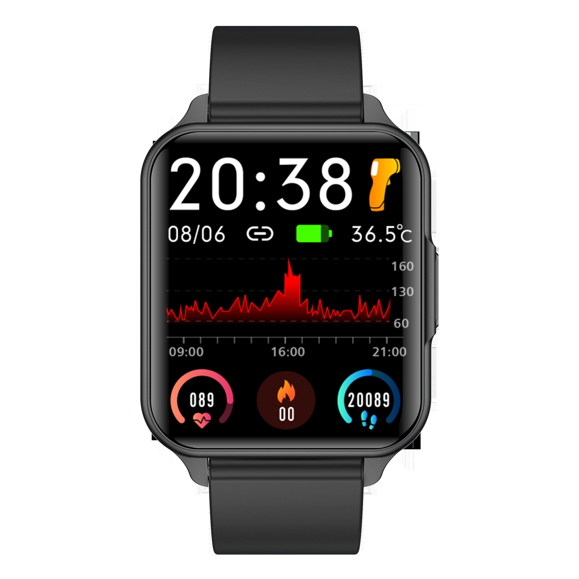 Body Temperature Heart Rate Waterproof Sports Watch
 Product information:
 


 Screen size: 1.83
 
 Interface: USB 2.0
 
 Body memory: 64
 
 Screen material: tft
 
 Wearing method: wristband
 
 Additional functions: WatchesShoparamas.comBody Temperature Heart Rate Waterproof Sports Watch