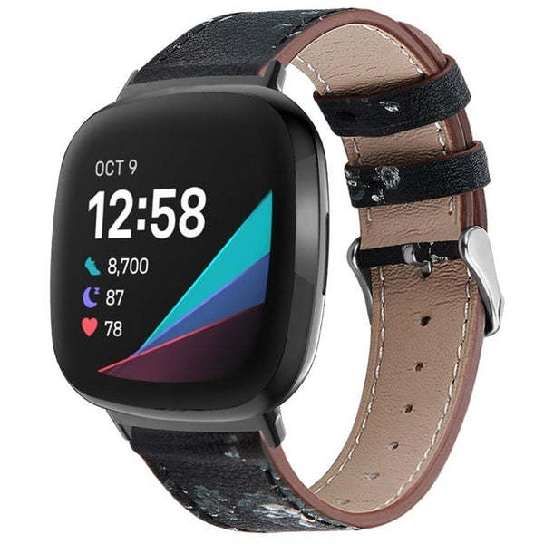 Round Tail Leather Strap Round Tail Buckle
 Product information:
 


 Interface type: dedicated interface
 
 Strap width: 20mm
 
 Compatible models: fitbit versa 3/sense
 
 Color: black, brown, white, pink, 0Shoparamas.comRound Tail Leather Strap Round Tail Buckle