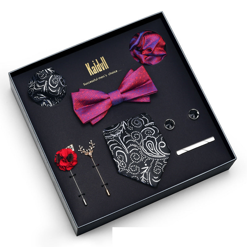 Eight Piece Tie Square Bow Tie Brooch
 
 Product information:
 
 
 Material: polyester yarn
 
 Pattern: color matching
 
 Color: 6001, 6002, 6003, 6004, 6005, 6006, 6007, 6008, 6009, 6010, 6011, 6012, 6Clothing & ApparelShoparamas.comPiece Tie Square Bow Tie Brooch