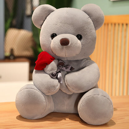 Lovely Hug Roses Teddy Bear, Nice Birthday Gift Girlfriend Valentine's Day