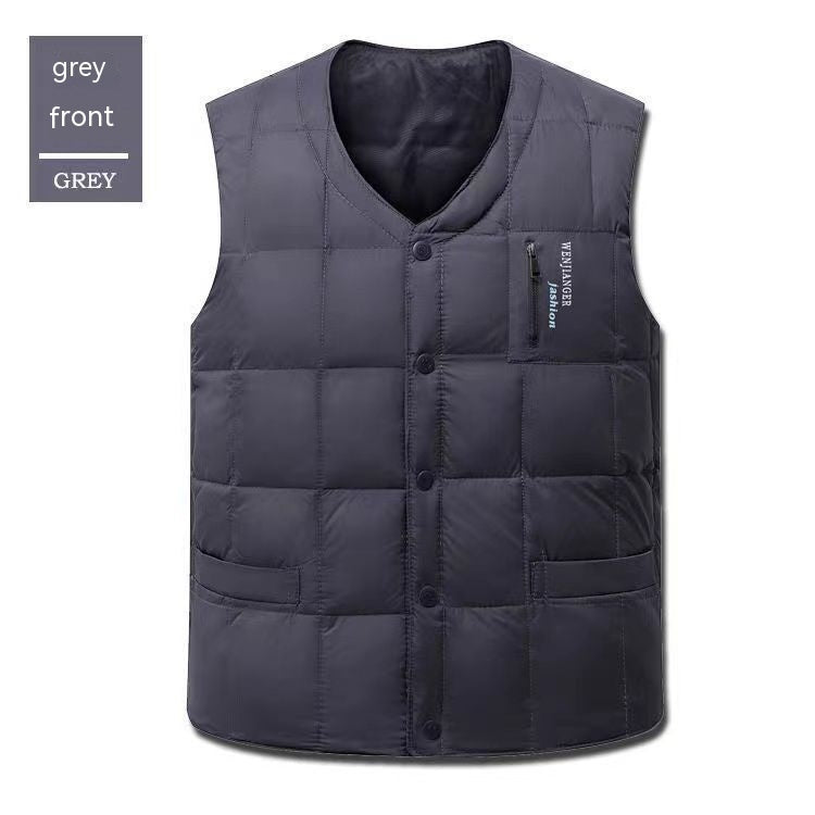 Men's Deck Down Vest Plus-sized to keep you Warm in the Winter