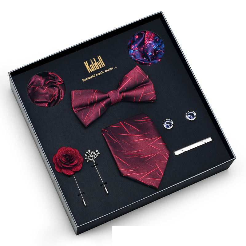 Eight Piece Tie Square Bow Tie Brooch
 
 Product information:
 
 
 Material: polyester yarn
 
 Pattern: color matching
 
 Color: 6001, 6002, 6003, 6004, 6005, 6006, 6007, 6008, 6009, 6010, 6011, 6012, 6Clothing & ApparelShoparamas.comPiece Tie Square Bow Tie Brooch