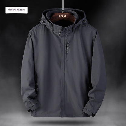 Men's Outdoor Sports Jacket, Breathable, Wind and Waterproof