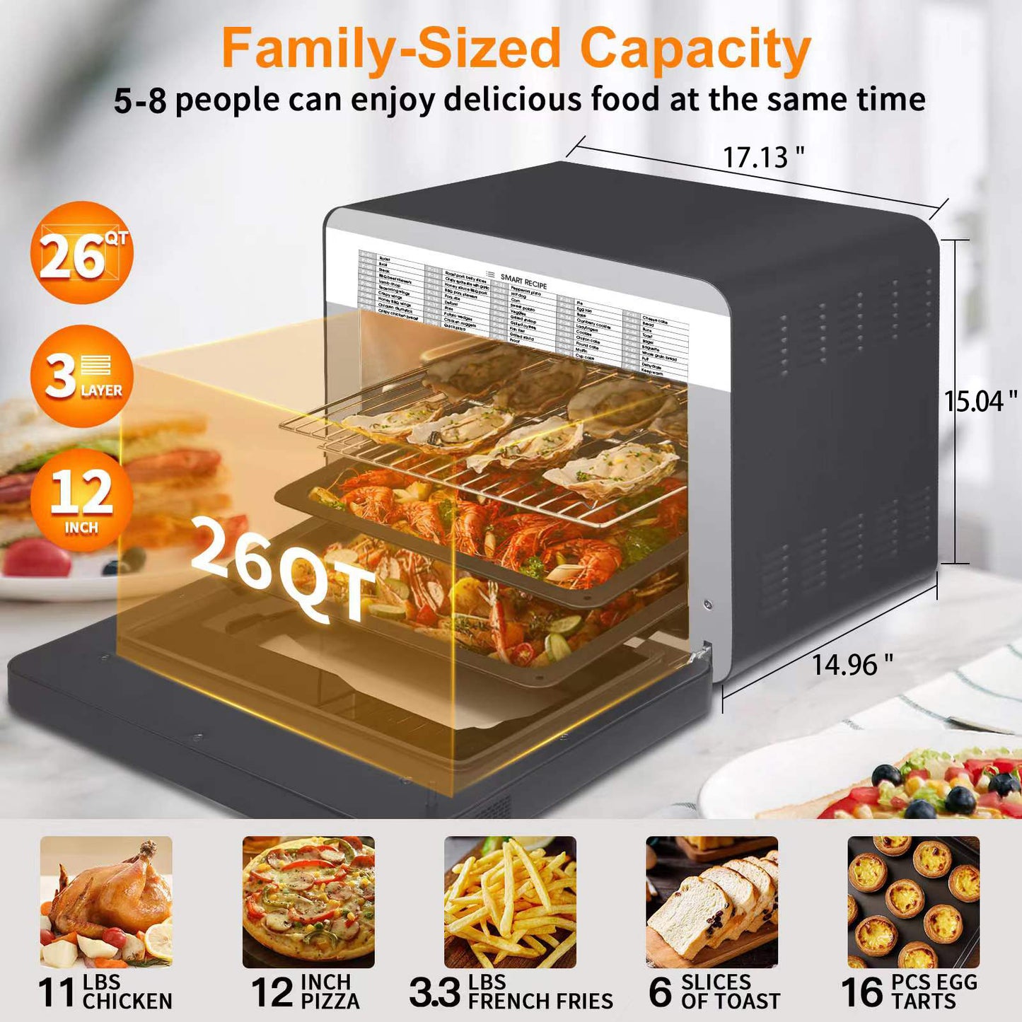 Geek Chef Steam Air Fryer Toast Oven Combo , 26 QT Steam Convection Ov
 
 【Ban on Amazon】
 


 All small appliances are certified by etl, please rest assured to sell


 
 The retail price must not be lower than 259.99. We check the priAppliancesShoparamas.comGeek Chef Steam Air Fryer Toast Oven Combo , 26 QT Steam Convection Oven Countertop , 50 Cooking Presets,