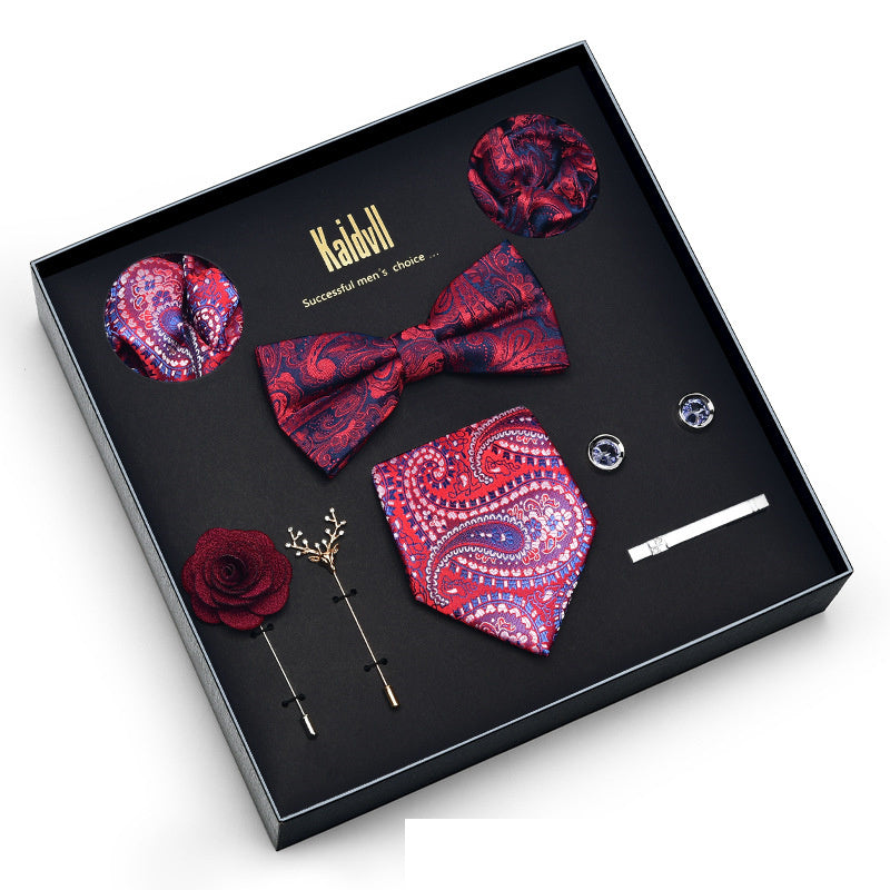 Eight Piece Tie Square Bow Tie Brooch
 
 Product information:
 
 
 Material: polyester yarn
 
 Pattern: color matching
 
 Color: 6001, 6002, 6003, 6004, 6005, 6006, 6007, 6008, 6009, 6010, 6011, 6012, 6Clothing & ApparelShoparamas.comPiece Tie Square Bow Tie Brooch