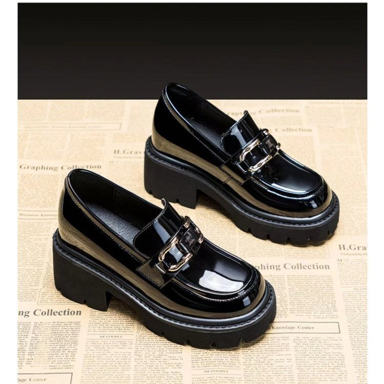 British Style Vintage Leather Shoes Women