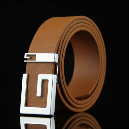 Men's And Women's Fashionable And Simple Smooth Buckle Belts
 Product information:
 


 Material: alloy, imitation leather
 
 Style:Fashion simple
 
 Features:Solid color
 
 Colour: black, white, coffee, camel, dark blue

LenClothing & Apparel for MenShoparamas.comSimple Smooth Buckle Belts